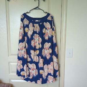 A New Day Blue and Peach Skirt